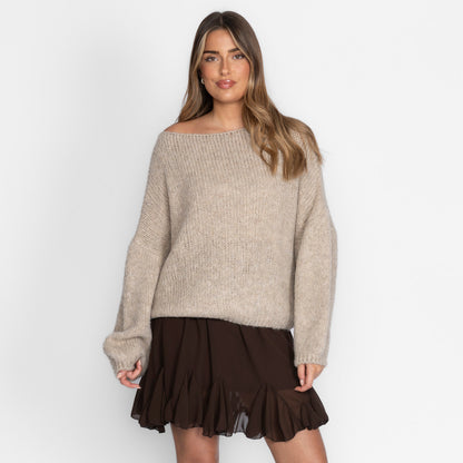 Jersey Casual con Hombros Descubiertos
