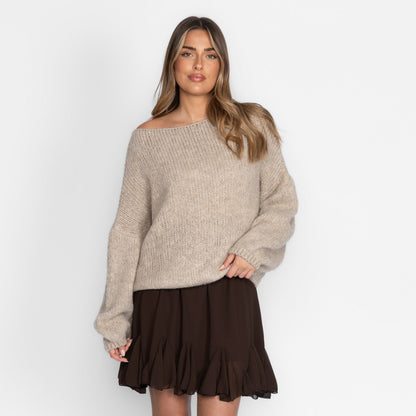 Jersey Casual con Hombros Descubiertos