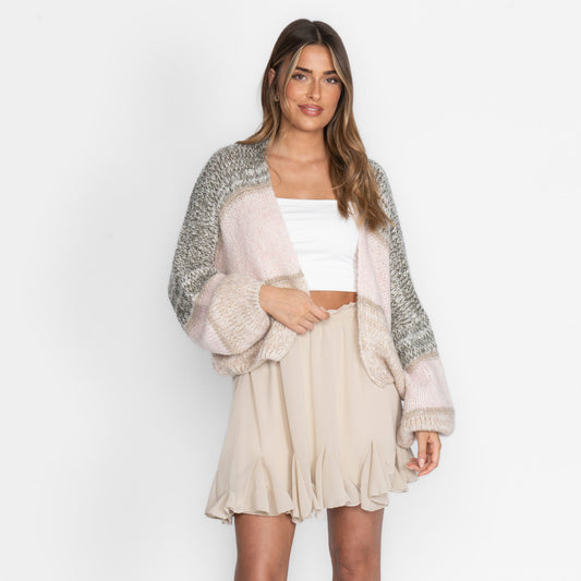 Cárdigan de Rayas Beige