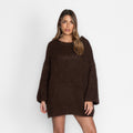 Vestido Jersey Ultra Suave con Hombros Descubiertos