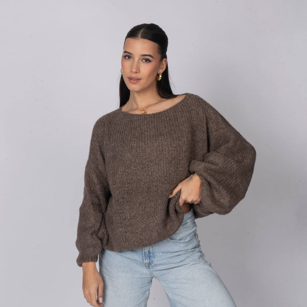 Jersey Casual con Hombros Descubiertos