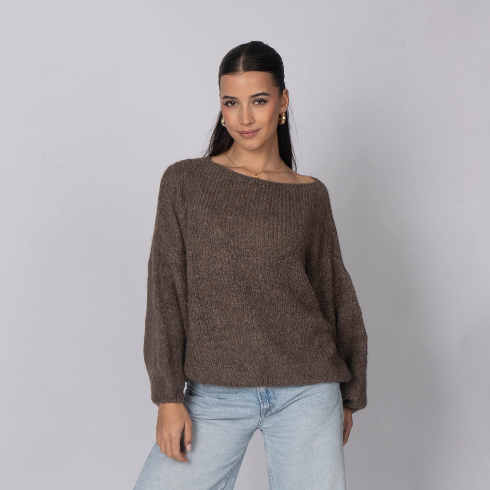 Jersey Casual con Hombros Descubiertos