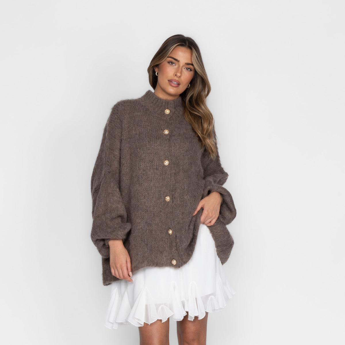 Cárdigan Holgado Ultra Suave "Glamour Acogedor"