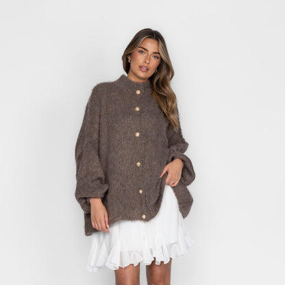 Cárdigan Holgado Ultra Suave "Glamour Acogedor"