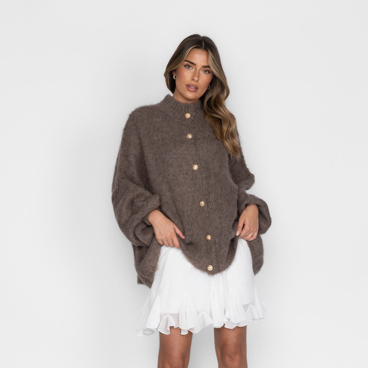 Cárdigan Holgado Ultra Suave "Glamour Acogedor"