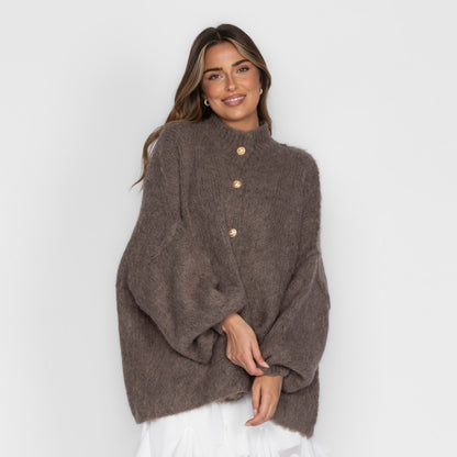 Cárdigan Holgado Ultra Suave "Glamour Acogedor"