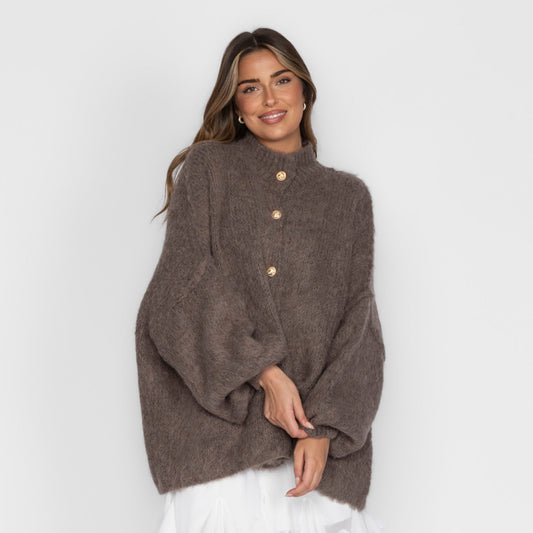 Cárdigan Holgado Ultra Suave "Glamour Acogedor"
