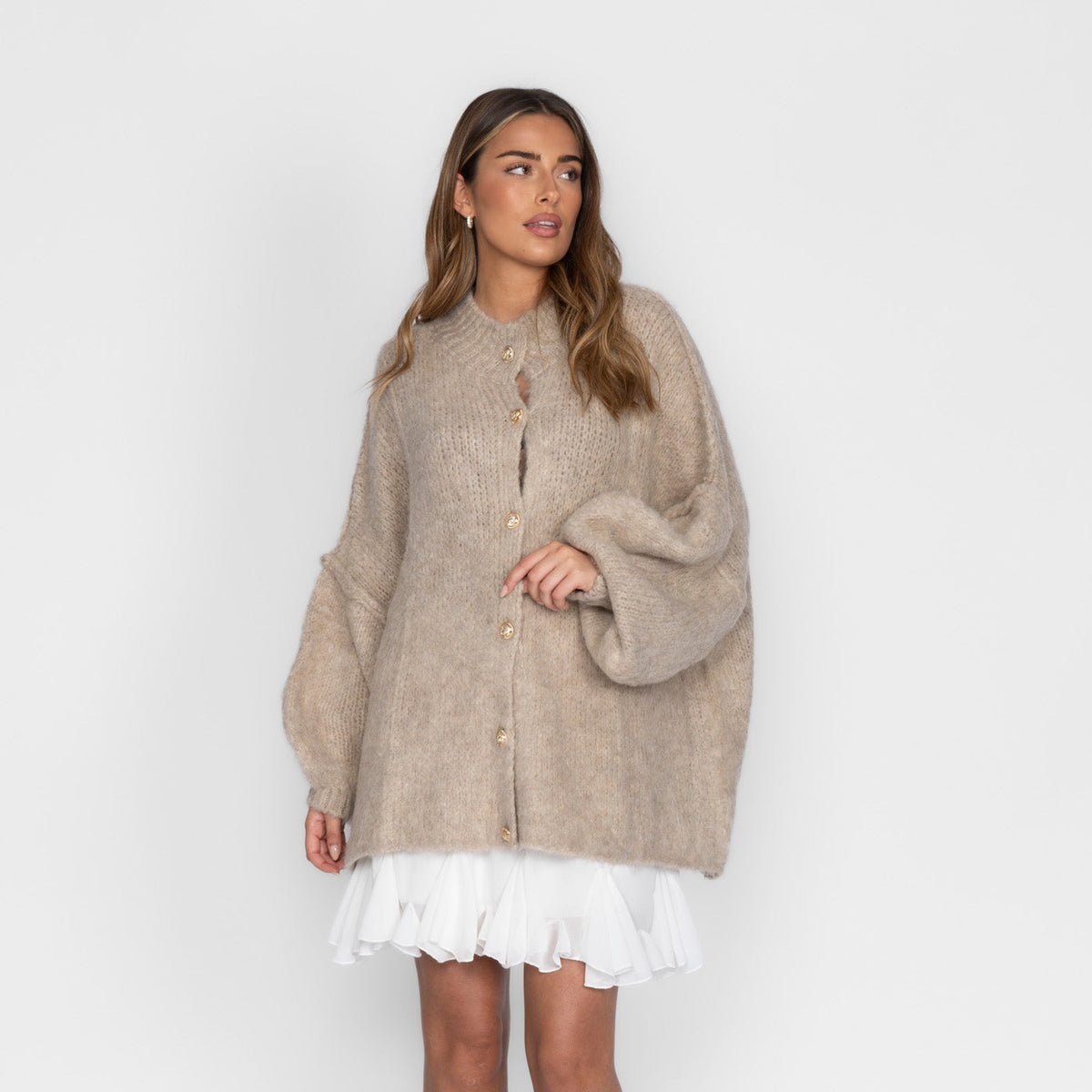 Cárdigan Holgado Ultra Suave "Glamour Acogedor"