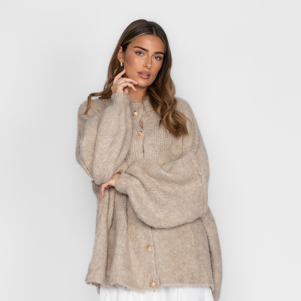 Cárdigan Holgado Ultra Suave "Glamour Acogedor"