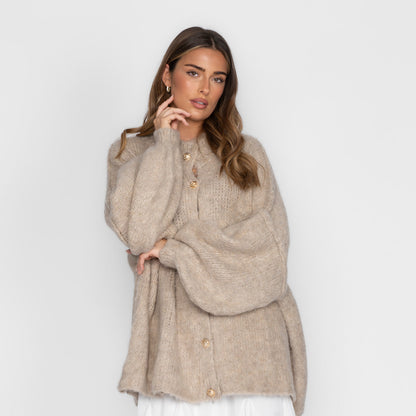 Cárdigan Holgado Ultra Suave "Glamour Acogedor"