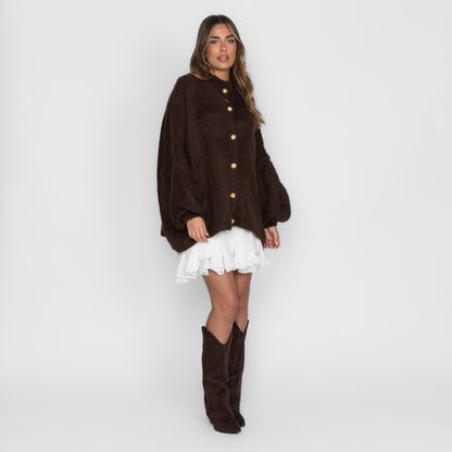 Cárdigan Holgado Ultra Suave "Glamour Acogedor"