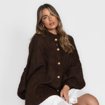 Cárdigan Holgado Ultra Suave "Glamour Acogedor"