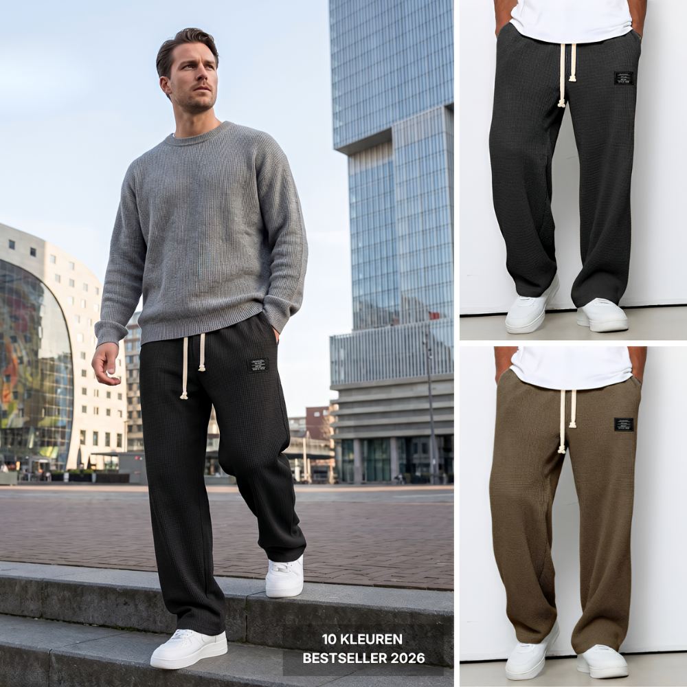 Pantalón relajado de pierna recta para hombre
