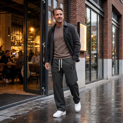 Pantalón relajado de pierna recta para hombre