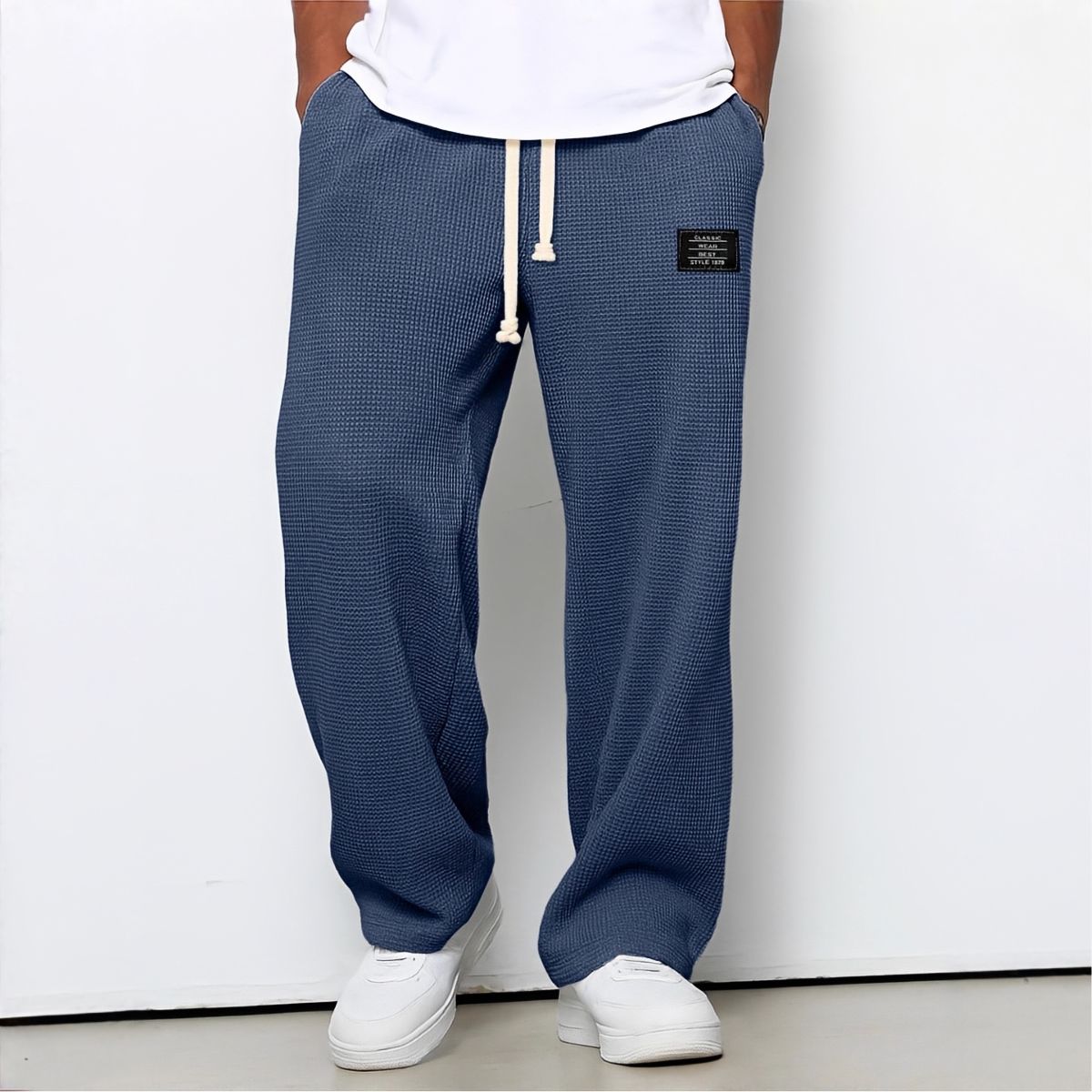 Pantalón relajado de pierna recta para hombre