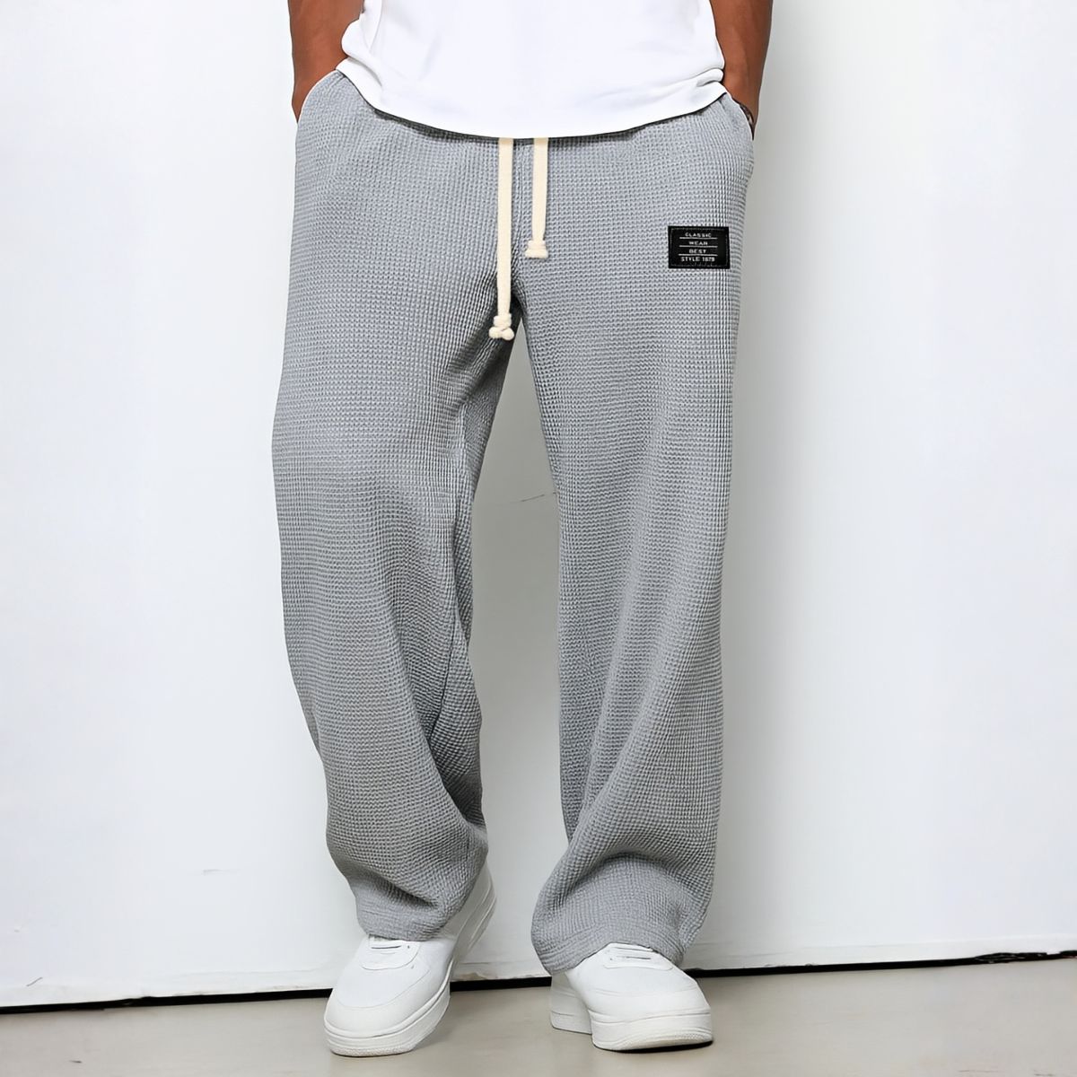 Pantalón relajado de pierna recta para hombre
