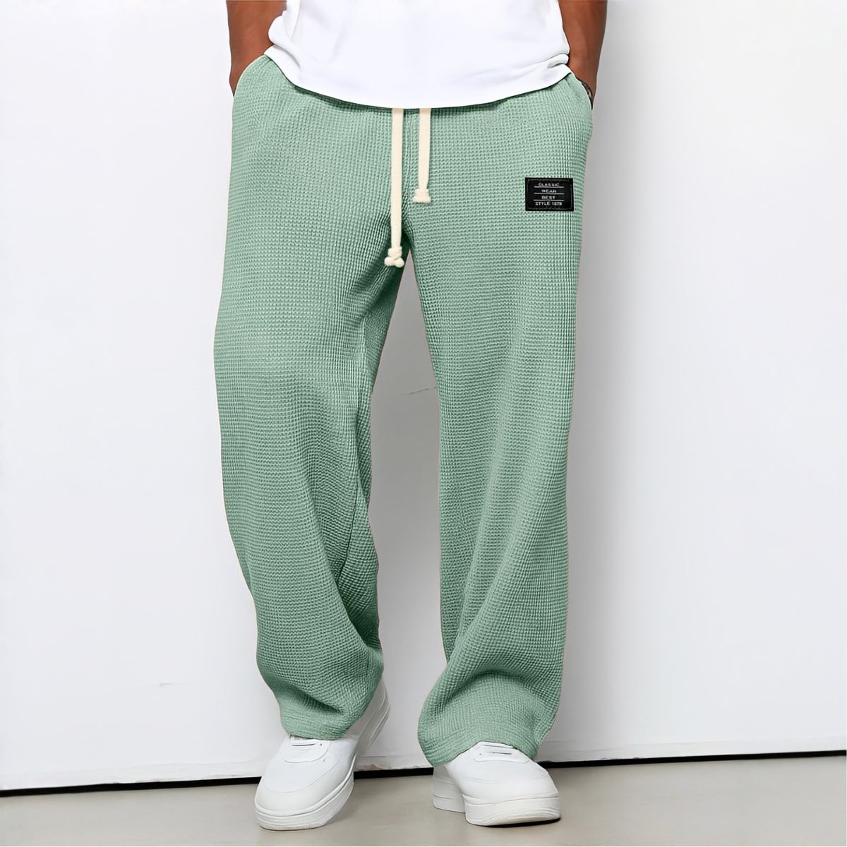 Pantalón relajado de pierna recta para hombre