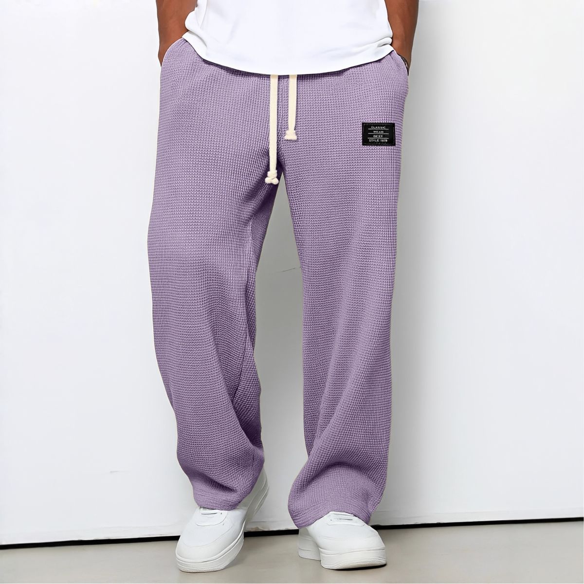 Pantalón relajado de pierna recta para hombre