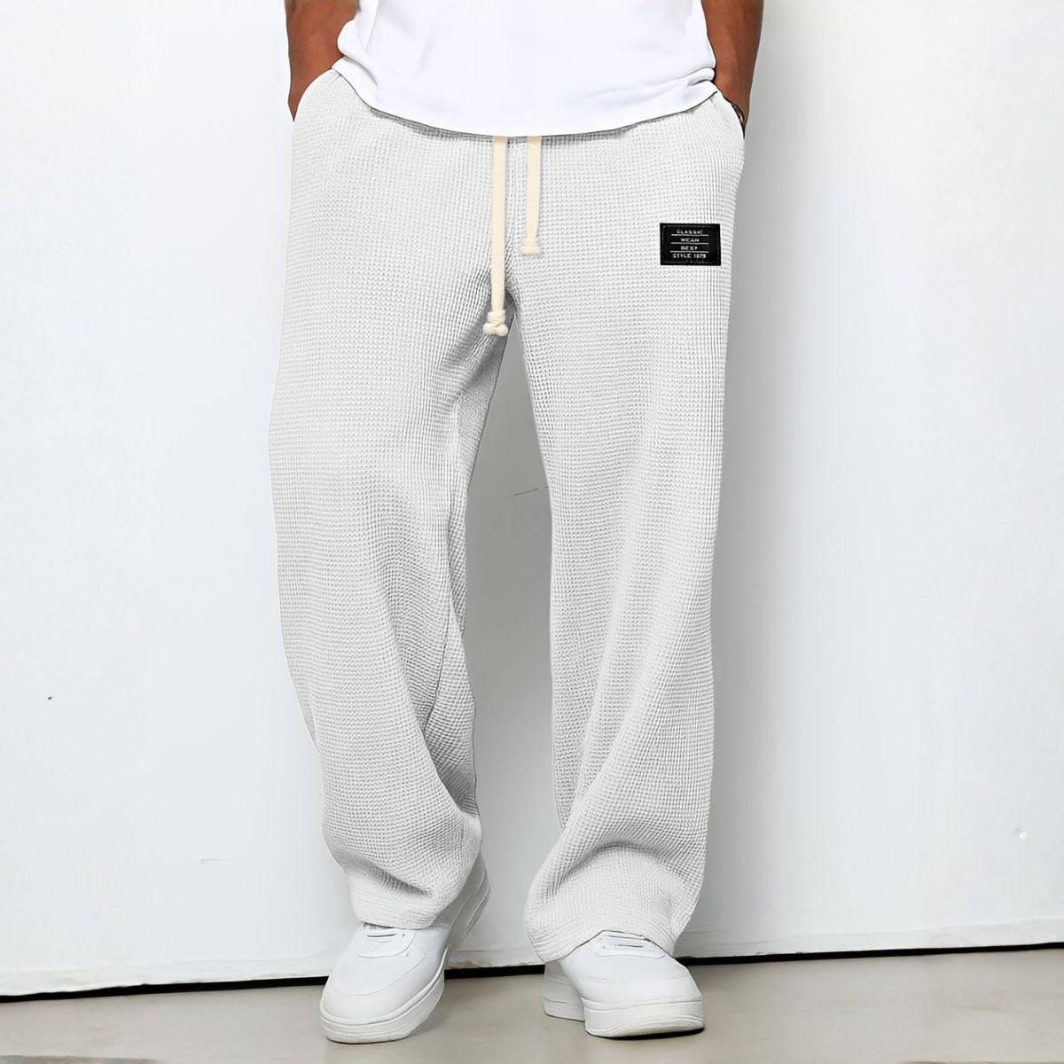 Pantalón relajado de pierna recta para hombre