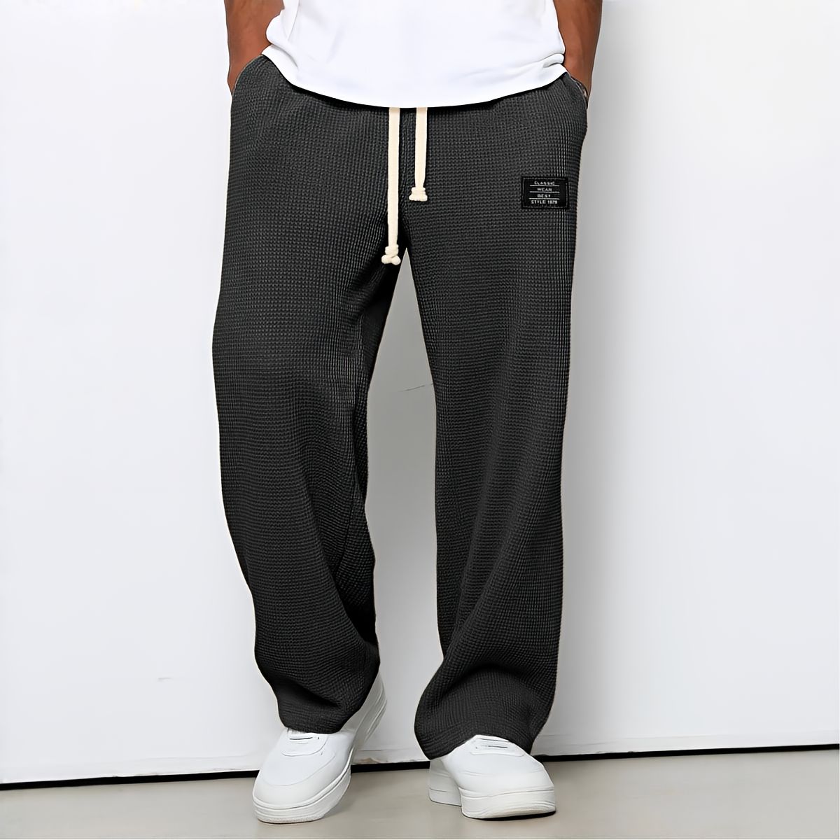 Pantalón relajado de pierna recta para hombre